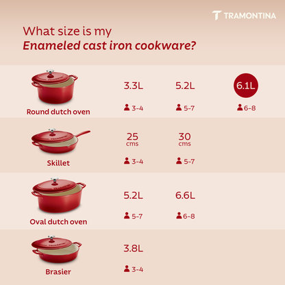 Tramontina Bestow Enameled Cast Iron Round Dutch Oven