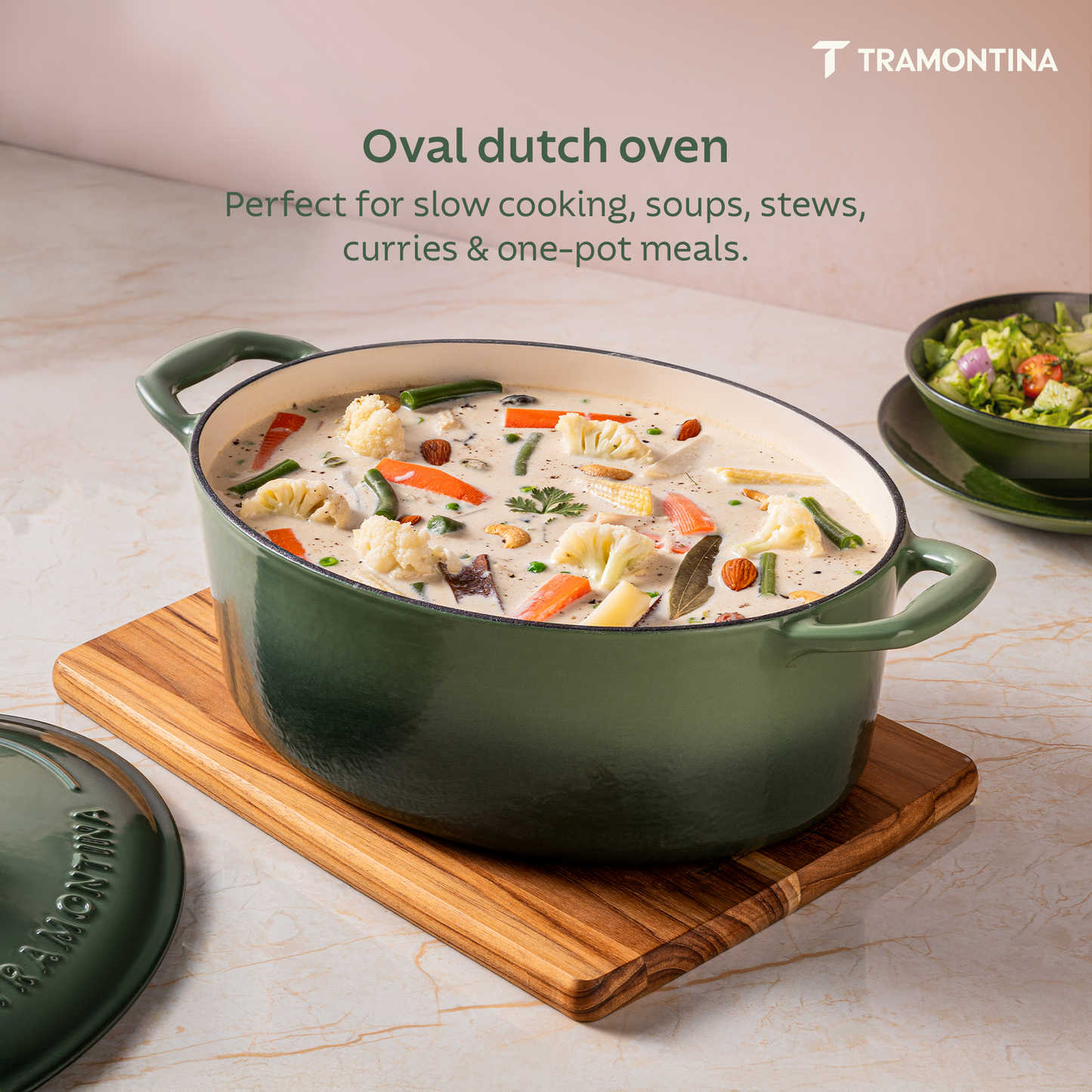 Tramontina Bestow Enameled Cast Iron Oval Dutch Oven