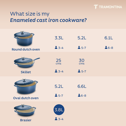 Tramontina Bestow Enameled Cast Iron Round Braiser