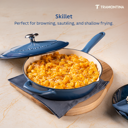 Tramontina Bestow Enameled Cast Iron Covered Skillet