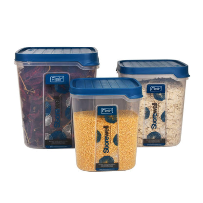 FLAIR Storewell Square Food Storage Containers – Set of 3