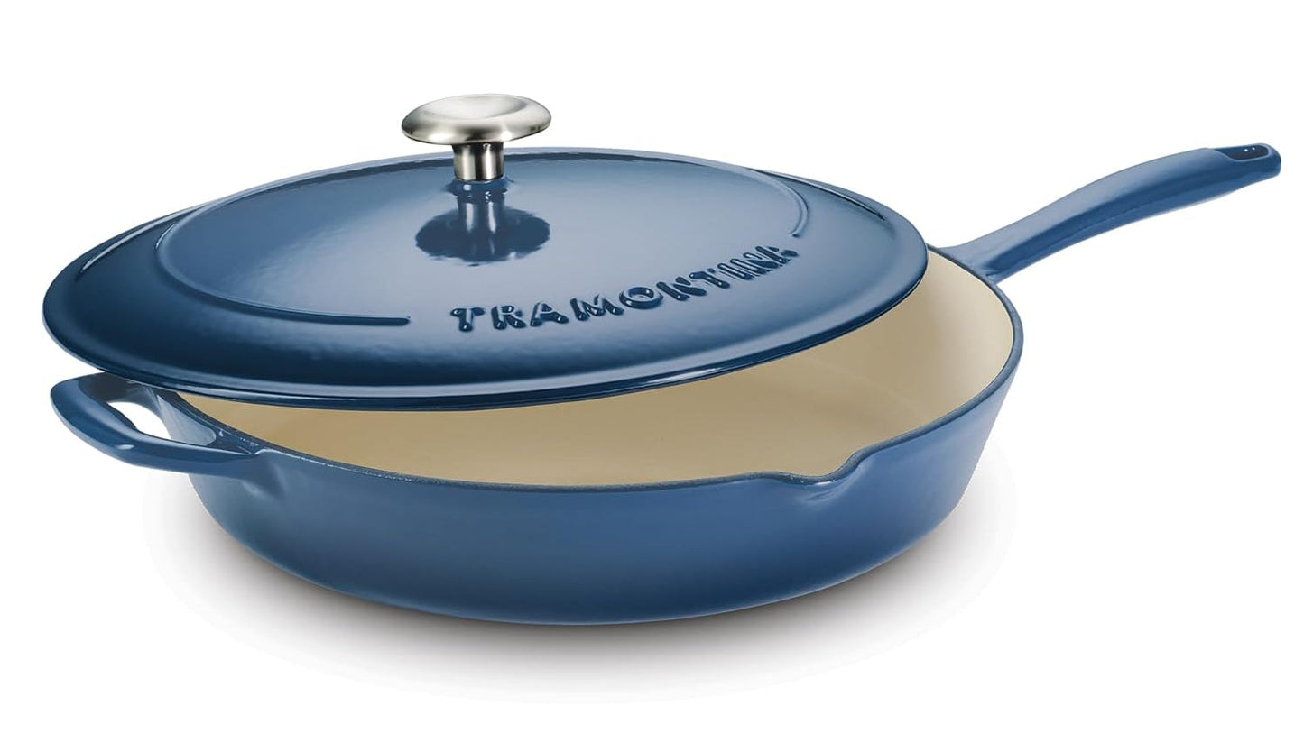 Tramontina Bestow Enameled Cast Iron Covered Skillet