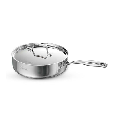 Tramontina Aeion 24cm Stainless Steel Tri-Ply Sauté Pan with SS Lid - 2.8L