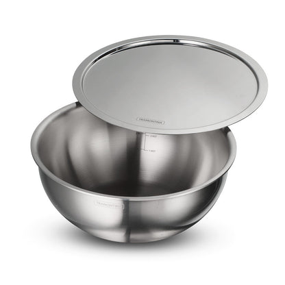 Tramontina Aeion 26cm Stainless Steel Tri-Ply Extra Deep Tasla with SS Lid - 4.7L