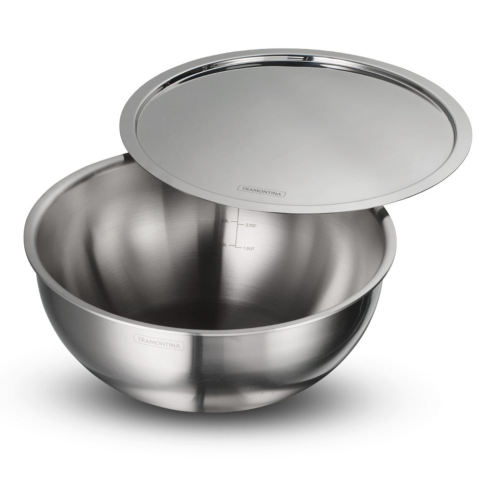 Tramontina Aeion 28cm Stainless Steel Tri-Ply Extra Deep Tasla with SS Lid - 5.9L