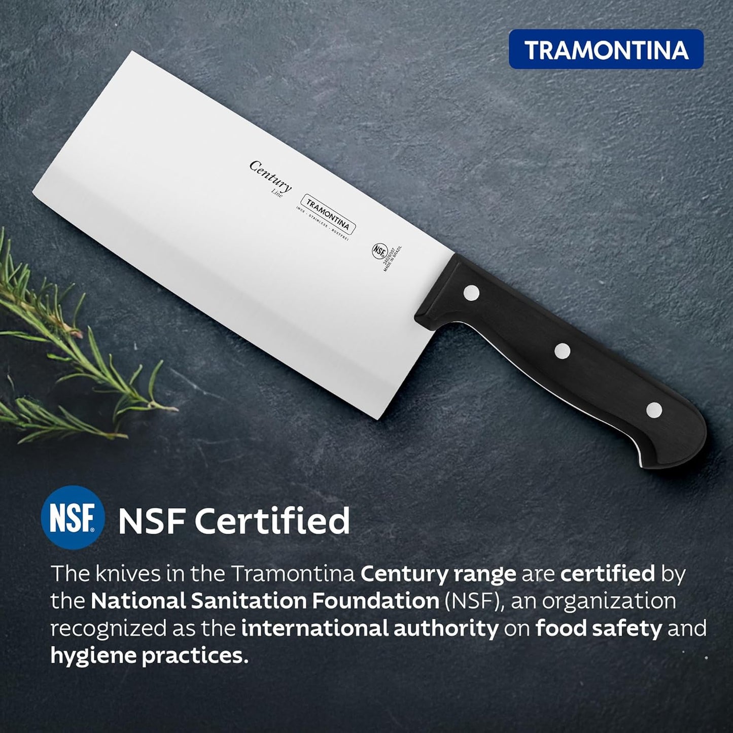 Tramontina Century Stainless Steel Cleaver Knife 7"