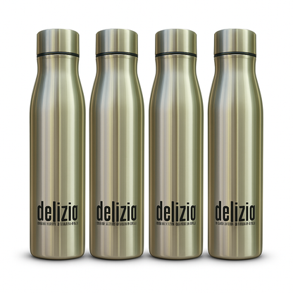 KEMP DELIZIO COLA Edition Stainless Steel Fridge Water Bottle 1000 ML | 1 L | Single Walled | Office | Gym | Travelling | Leak Proof LID | ECO Friendly | BPA Free | for Adult, Kids