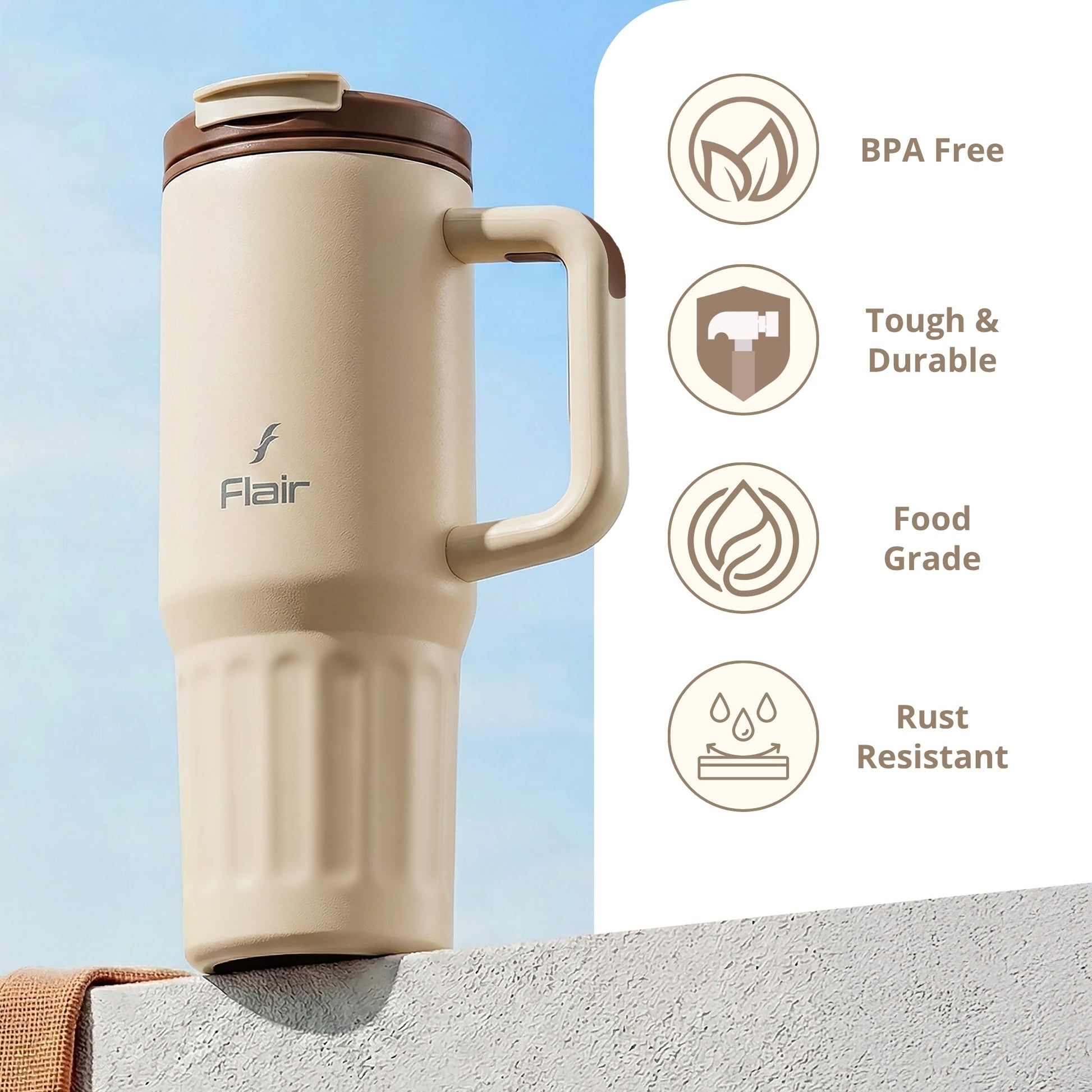 FLAIR Vogue 750ml Tumbler - Beige 3