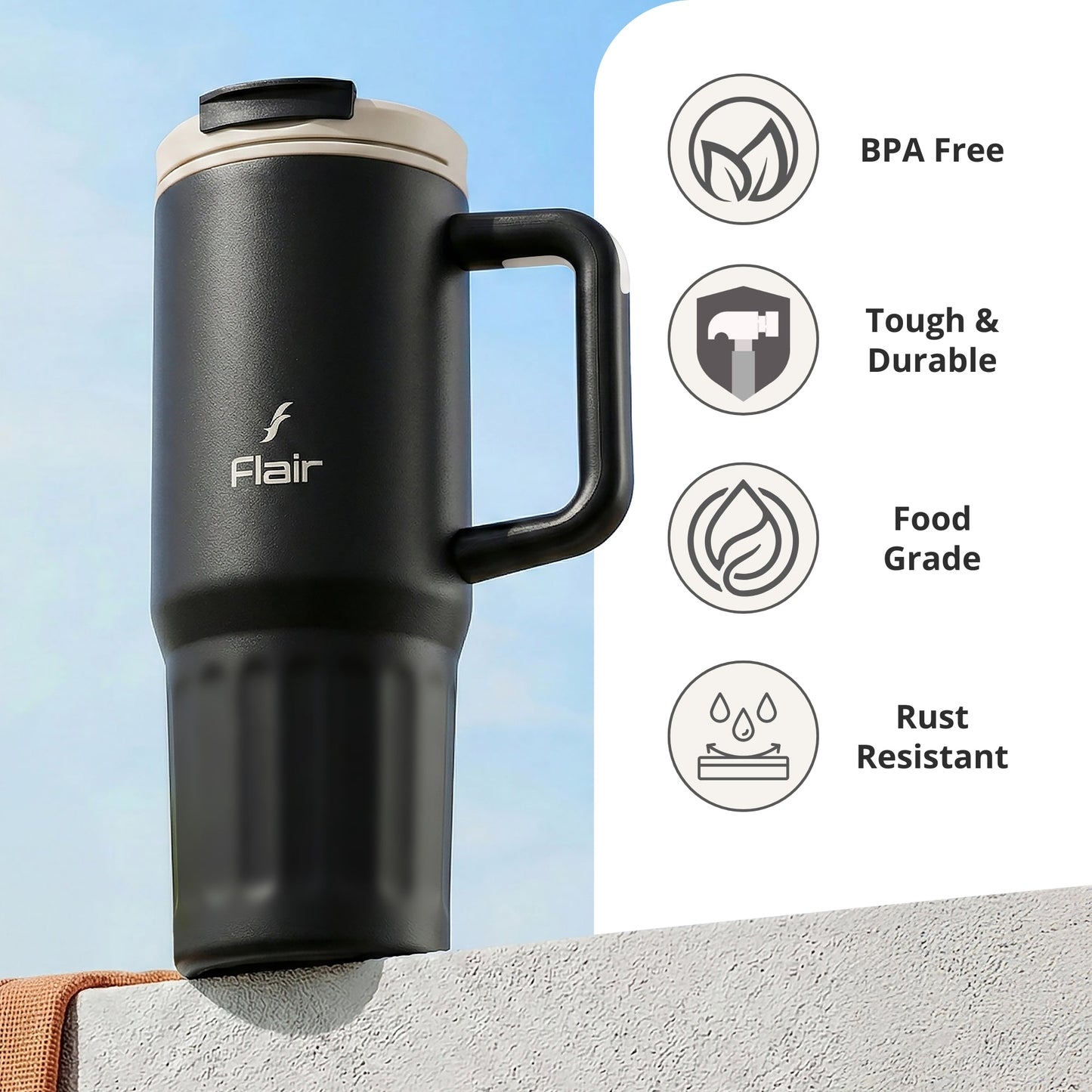 FLAIR Vogue 750ml Tumbler - Black 3