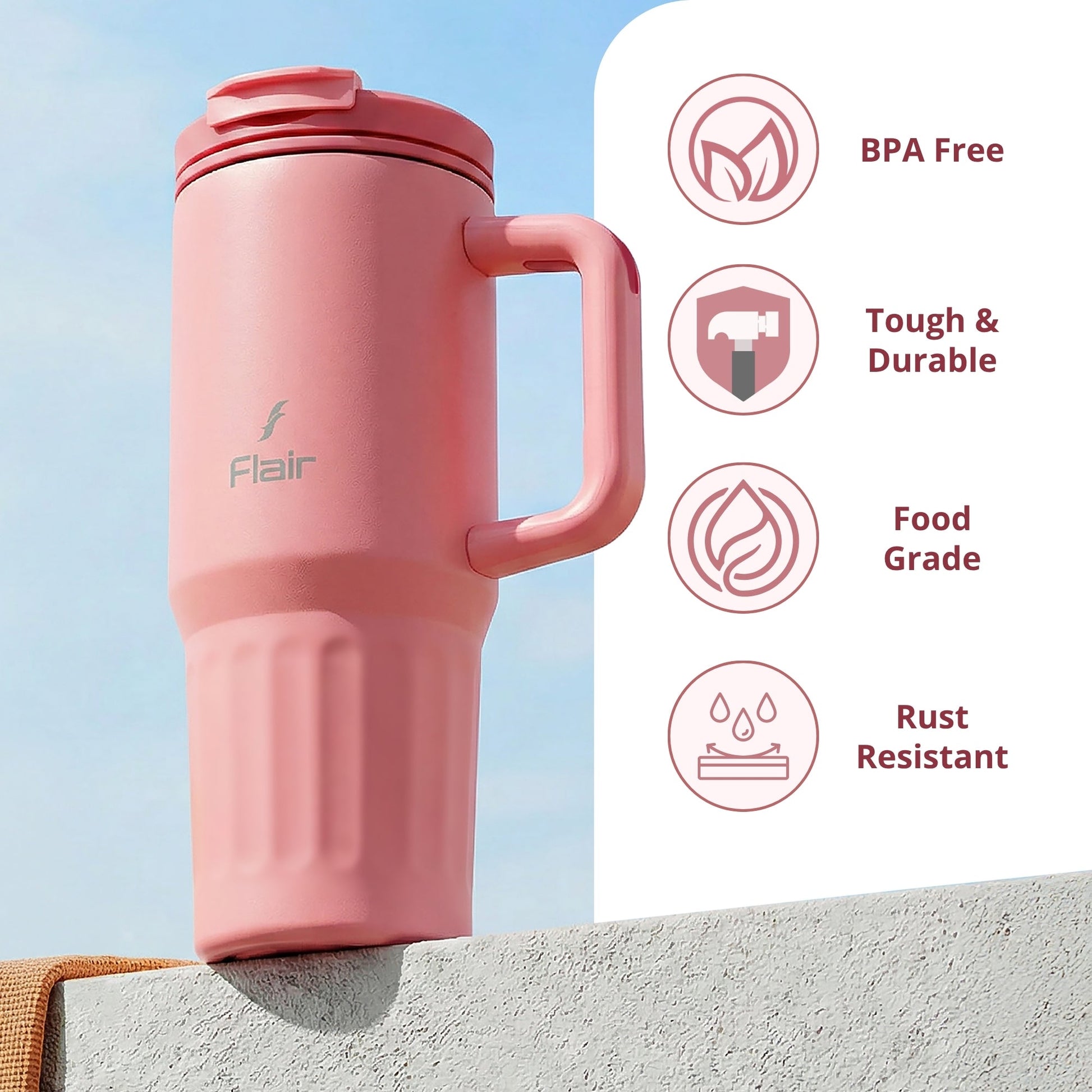 FLAIR Vogue 750ml Tumbler - Pink 3