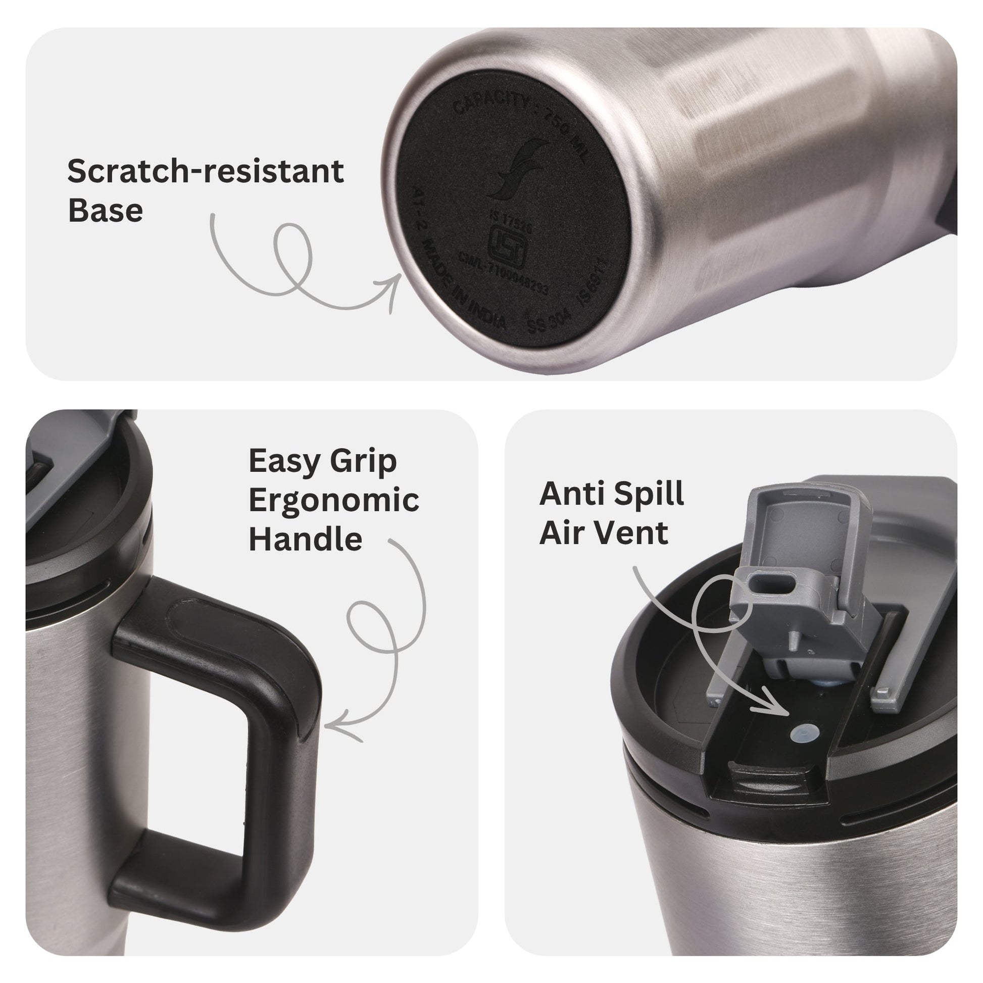 FLAIR Vogue 750ml Tumbler - Grey 4
