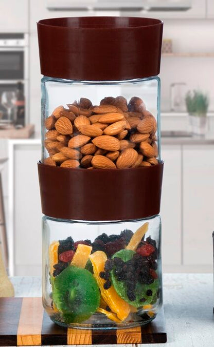 Yera Omega Stackable Jars (2 pcs Set)