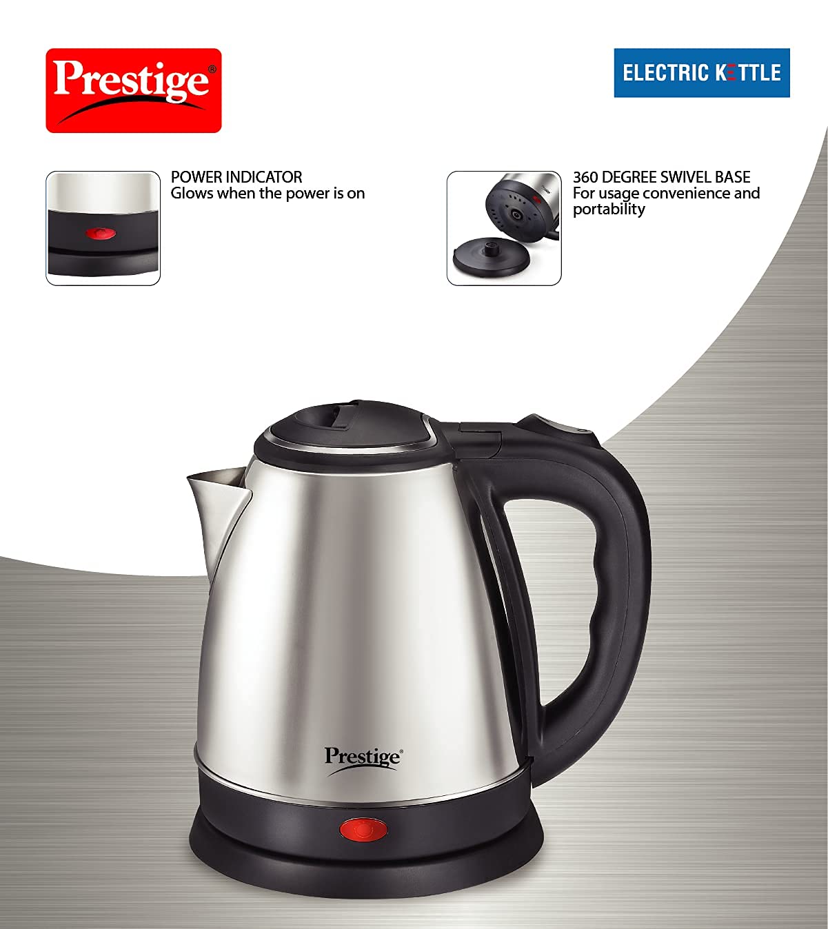 Prestige Electric Kettle PKOSS 1.5 Ltr 1500W