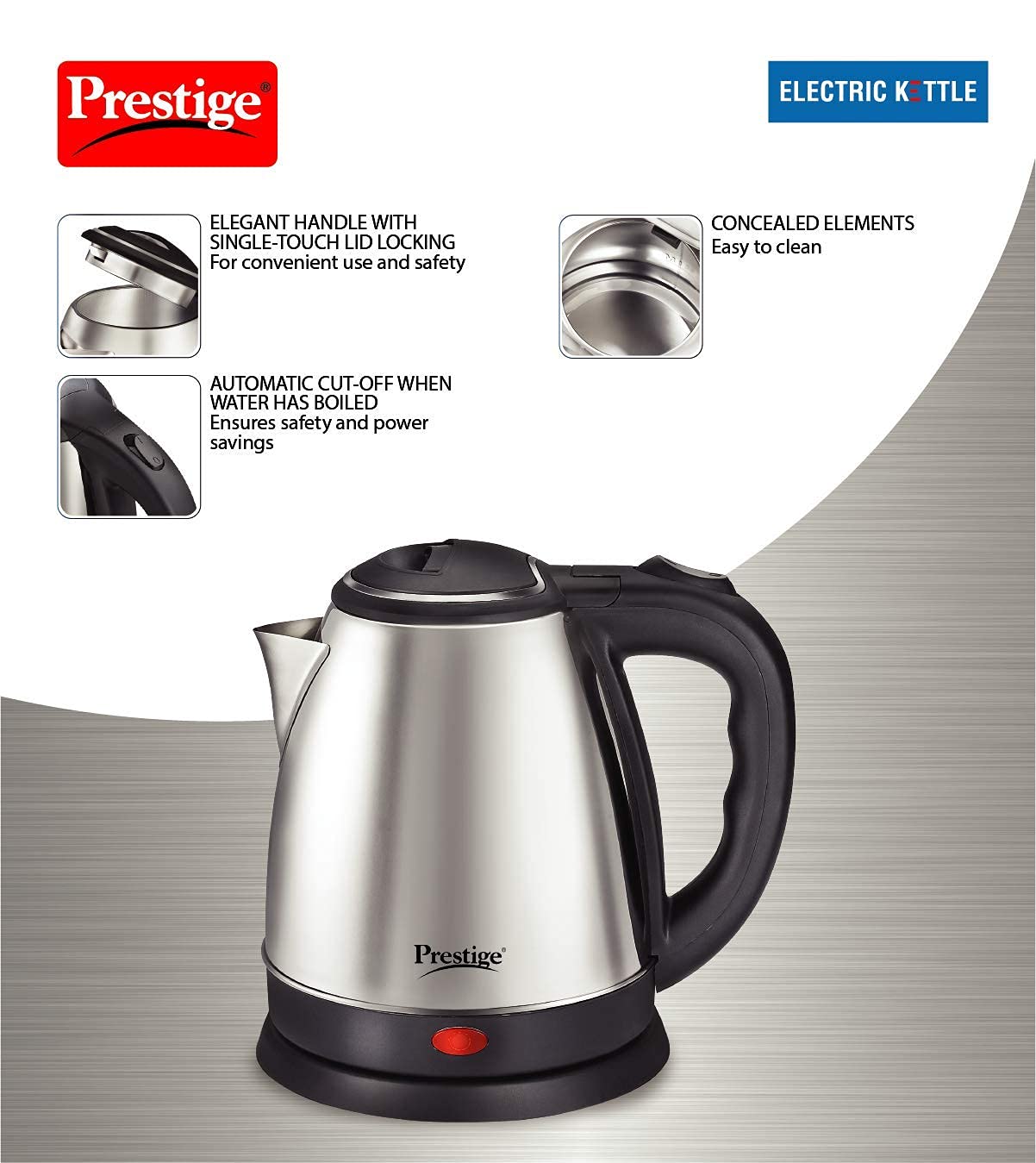 Prestige Electric Kettle PKOSS 1.5 Ltr 1500W