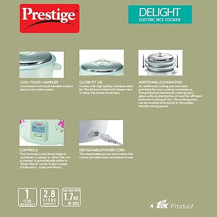 Prestige PRWO 2.8 L Electric Rice Cooker
