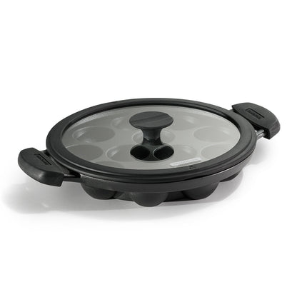 Tramontina Titanex 26cm Pre-Seasoned Cast Iron PaniyaramAppe Pan – 12 Pits