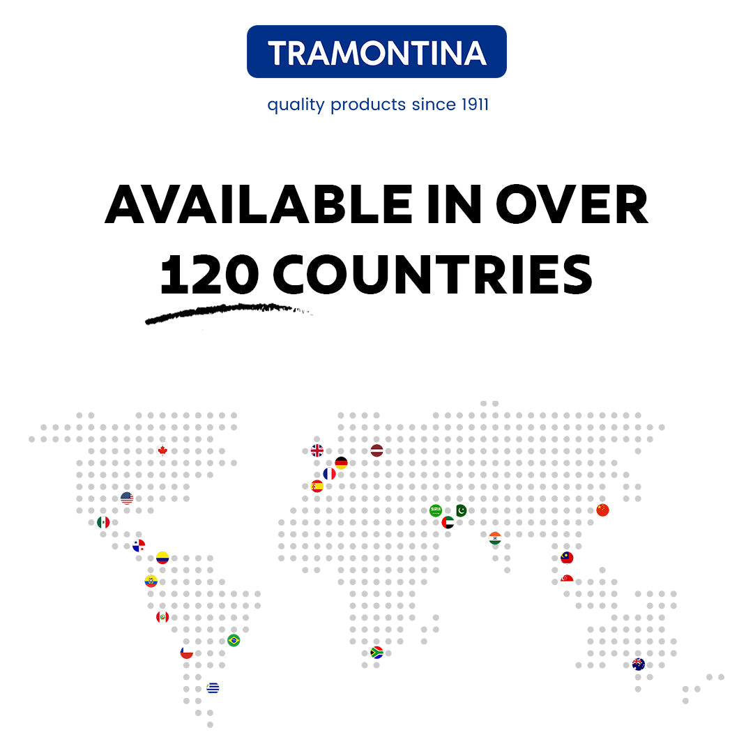 Tramontina Titanex 30cm Pre-Seasoned Cast Iron Reversible Dosa Tawa Grill Pan with Heat Resistant Silicone Grip