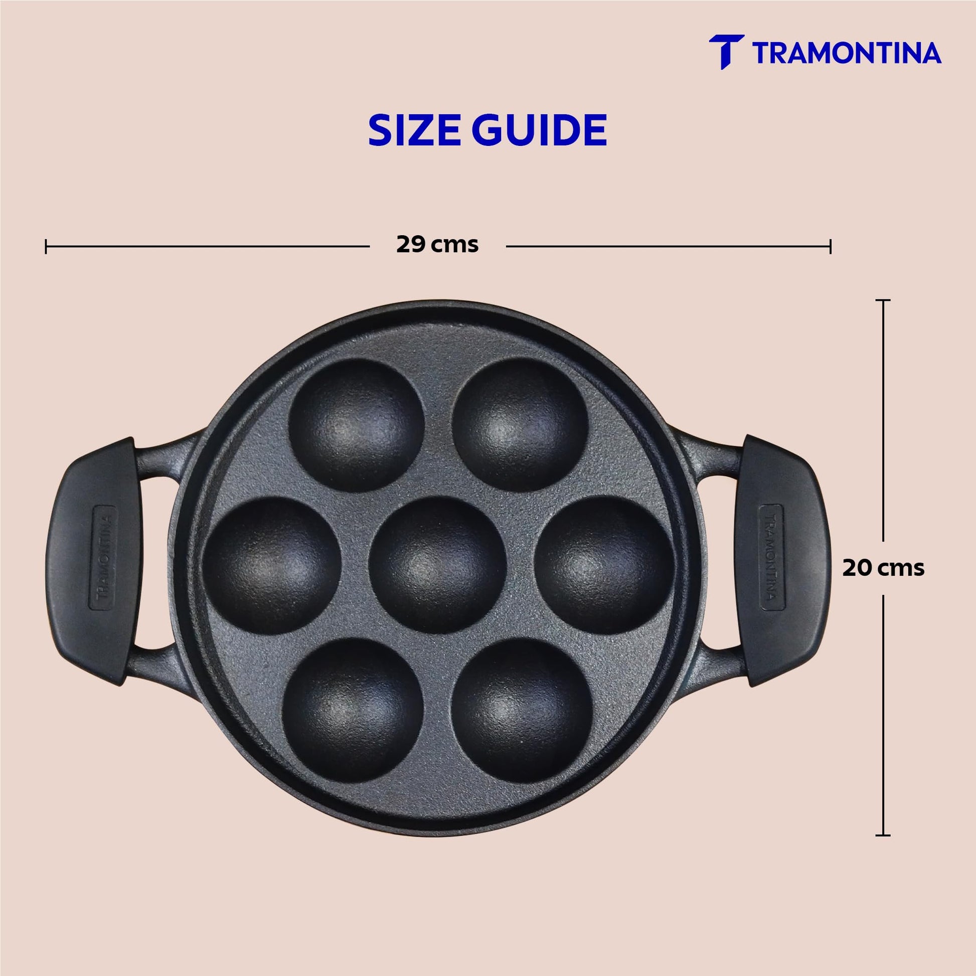 Tramontina Titanex Cast Iron Paniyarakkal 20 cm