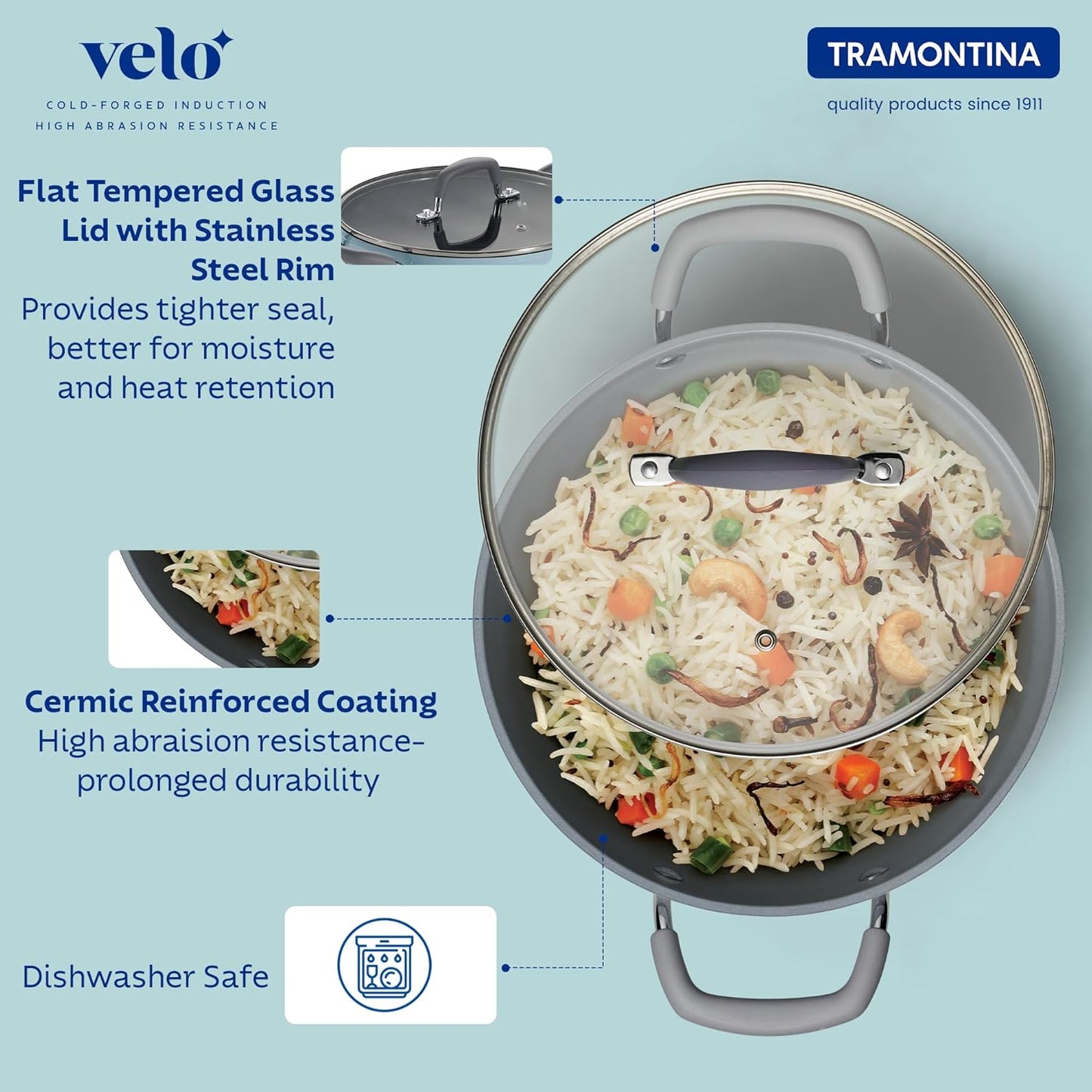 Tramontina Velo Forged Casserole 24 cm - Sea
