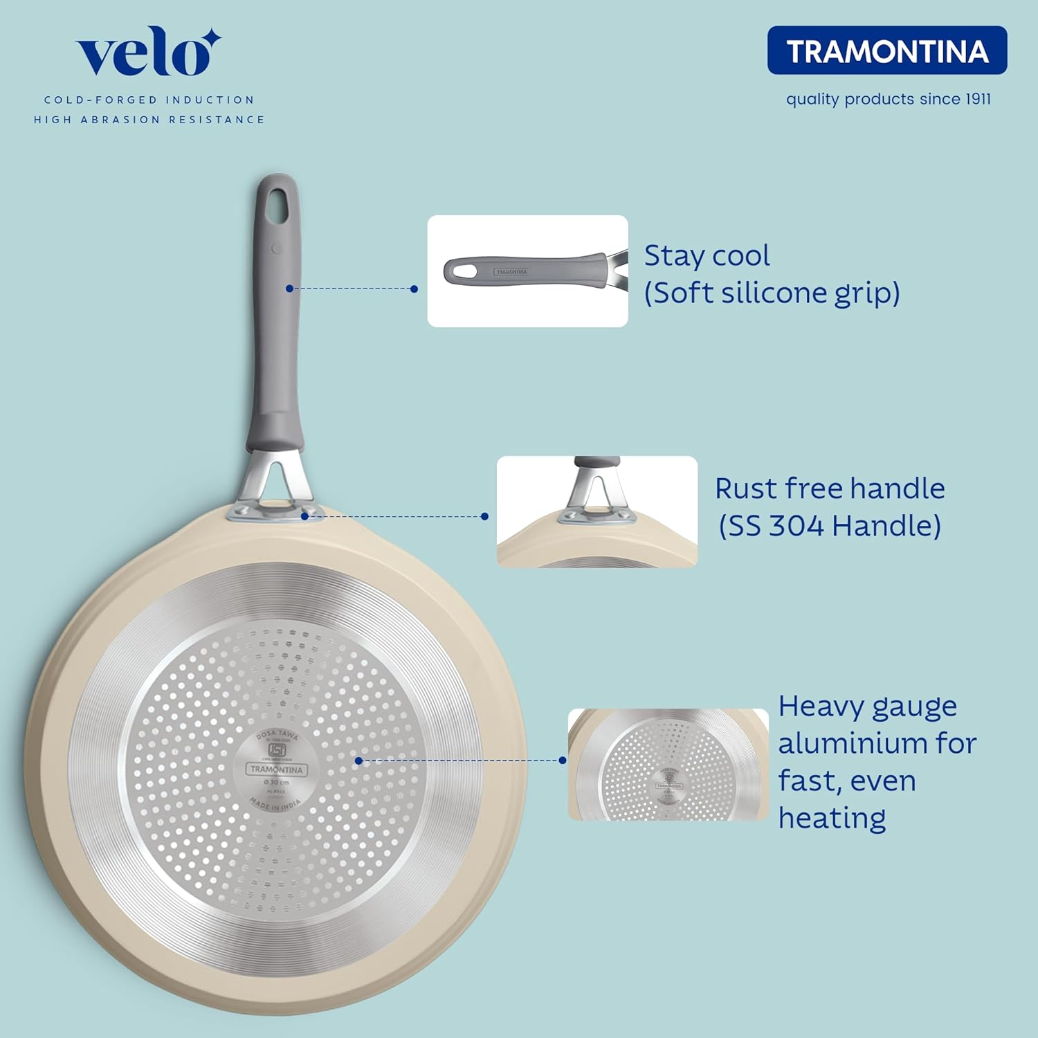 Tramontina Velo Forged Dosa Tawa 28 cm - Sand