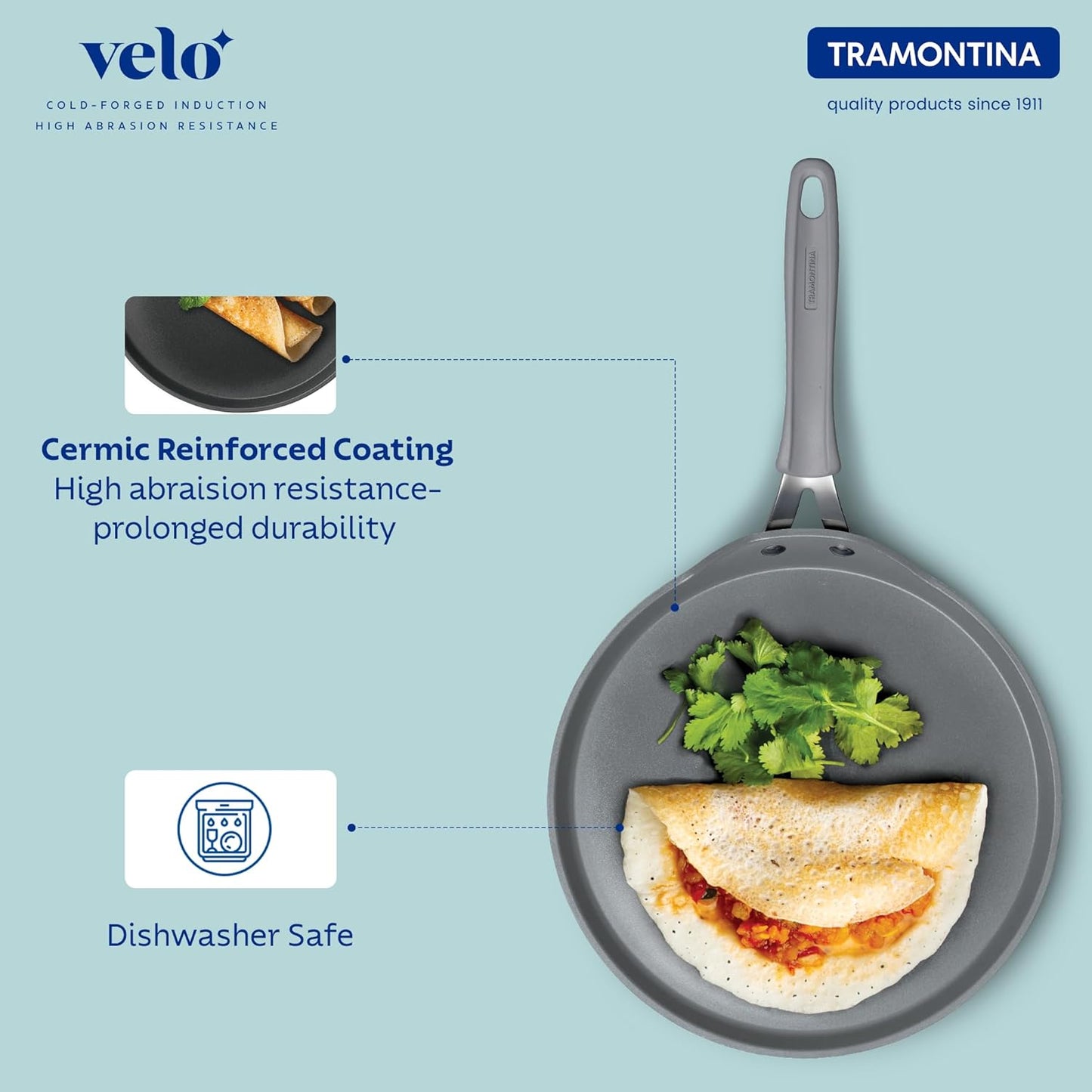 Tramontina Velo Forged Dosa Tawa 28 cm - Sea