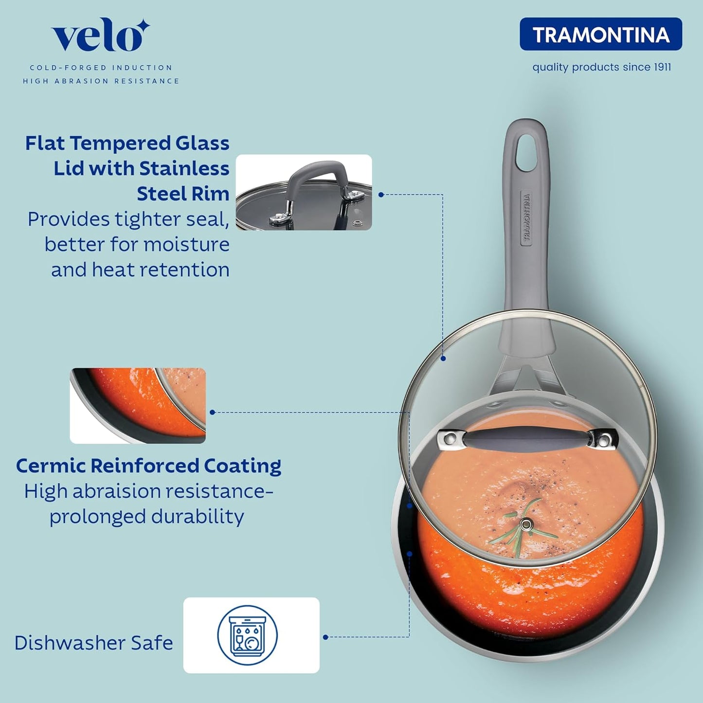Tramontina Velo Forged Sauce Pan 16 cm - Sand