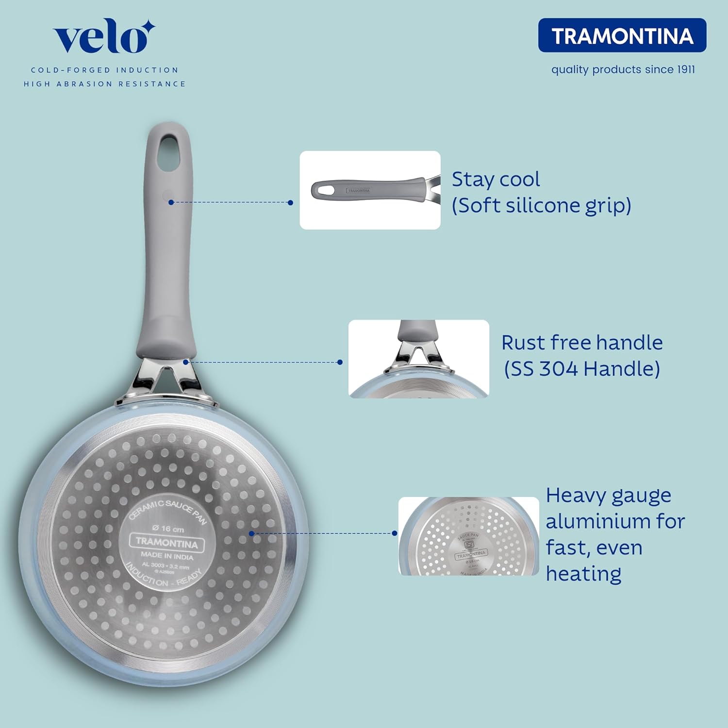 Tramontina Velo Forged Sauce Pan 16 cm - Sea