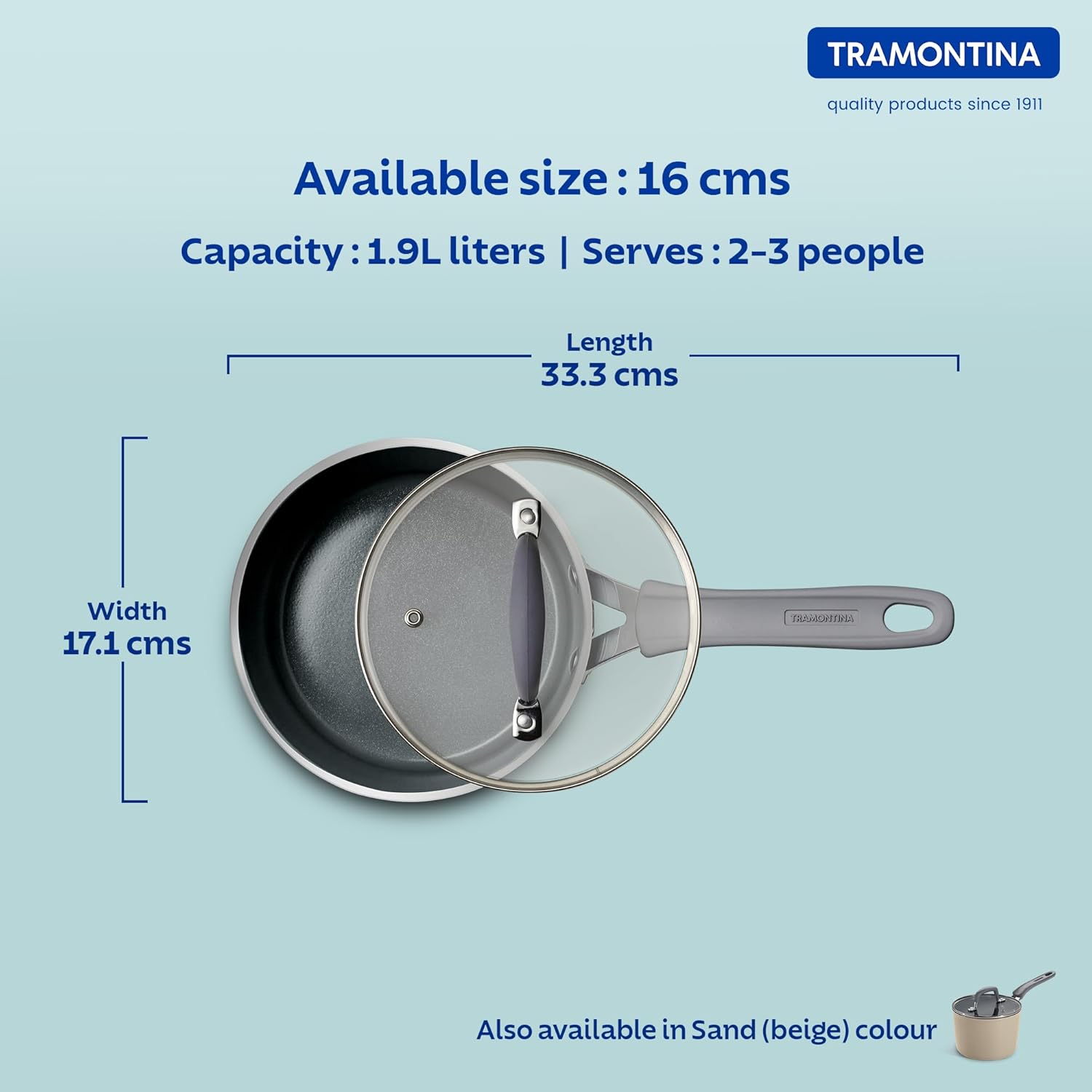 Tramontina Velo Forged Sauce Pan 16 cm - Sea