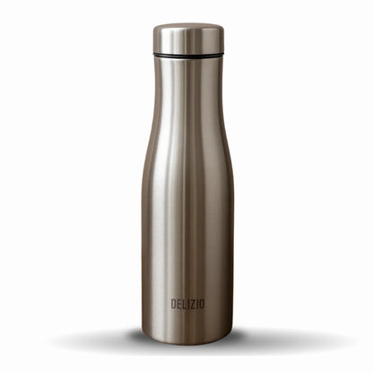 KEMP DELIZIO FLORA Edition Stainless Steel Fridge Water Bottle 1000 ML | 1 L | Single Walled | Office | Gym | Travelling | Leak Proof LID | ECO Friendly | BPA Free | for Adult, Kids