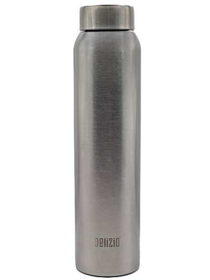 KEMP DELIZIO SOLO Edition Stainless Steel Fridge Water Bottle 1000 ML | 1 L | Single Walled | Office | Gym | Travelling | Leak Proof LID | ECO Friendly | BPA Free | for Adult, Kids