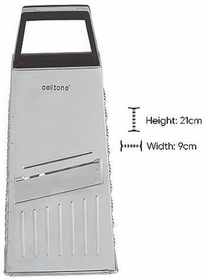 CELLTONE 5-in-1 Stainless Steel Vegetable Grater Slicer & Cheese Shredder Set