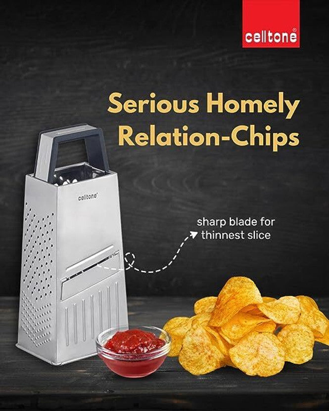 CELLTONE 5-in-1 Stainless Steel Vegetable Grater Slicer & Cheese Shredder Set