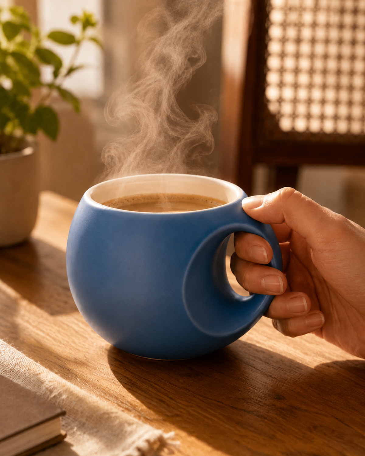 Vola Orb Mug - Fine Porcelain Coffee Mug | Comfort Grip Design