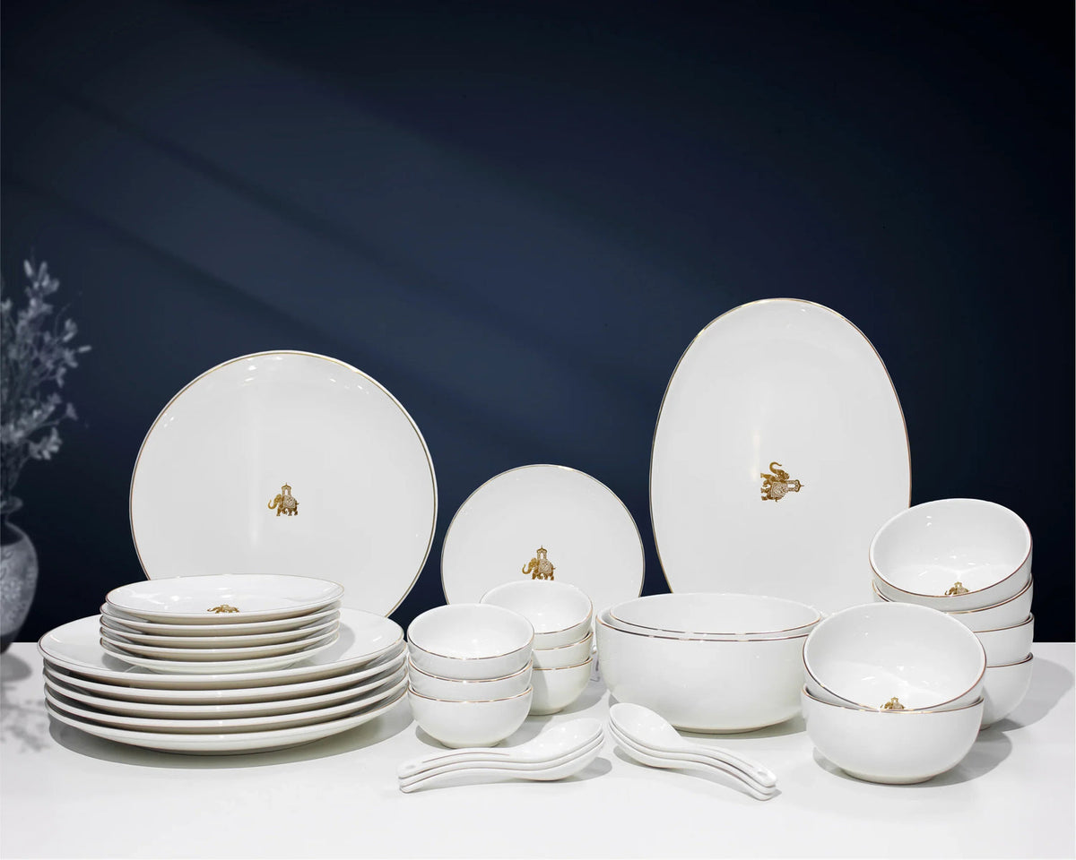Vola Gaj 33-Piece Fine Porcelain Dinner Set | Elegant Dining