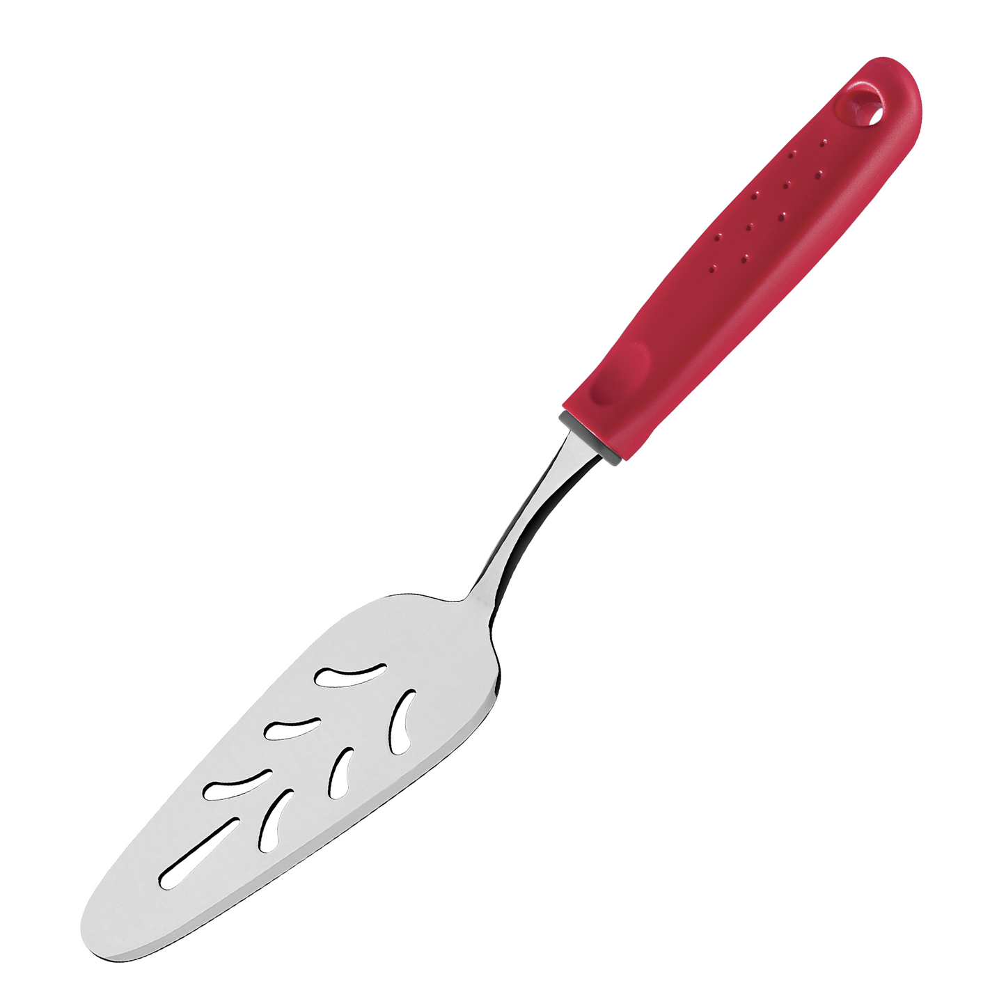 Tramontina Utilitá stainless steel cake spatula with red polypropylene handle