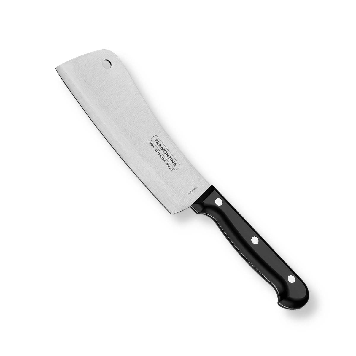 Tramontina Ultracorte 6" Antimicrobial Stainless Steel Cleaver Knife Straight Blade  - Polypropylene Handle (Black)