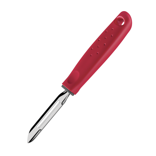 Tramontina Utilitá Stainless Steel Manual Potato Peeler with Red Polypropylene Handle