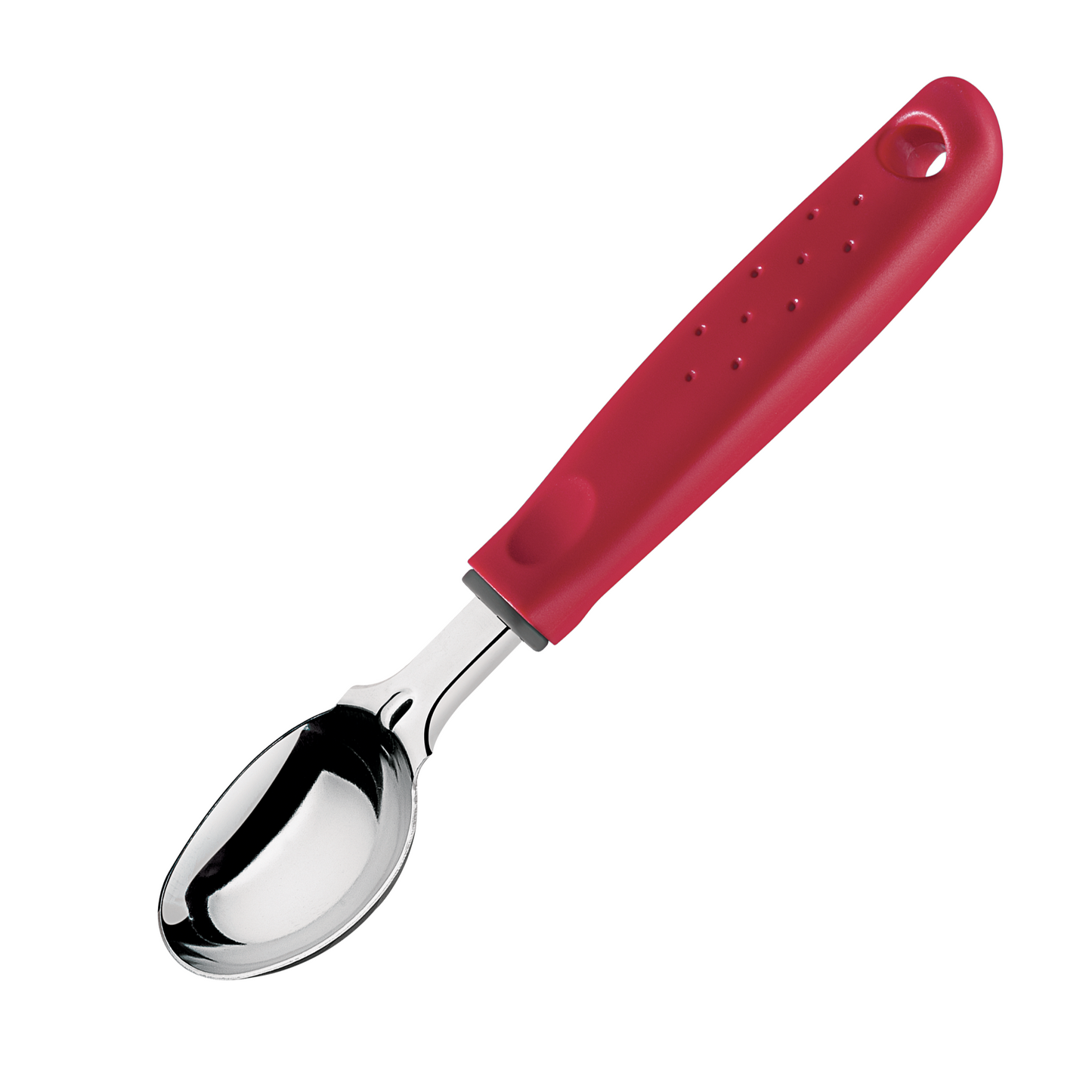 Tramontina Utilitá ice cream scoop with stainless steel blade and red polypropylene handle